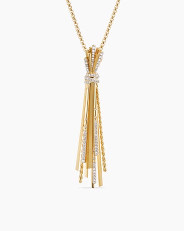 Angelika™ Y Slider Necklace in 18K Yellow Gold with Diamonds, 64mm