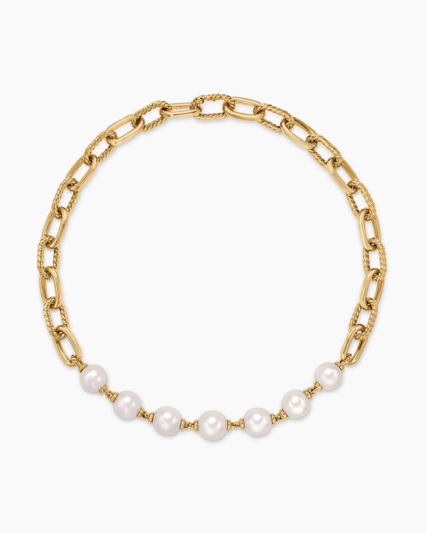 DY Madison® Pearl Chain Necklace in 18K Yellow Gold with Pearls, 13mm