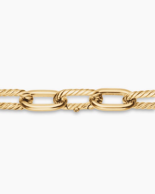 Womens DY Madison® Pearl Chain Necklace in 18ct Yellow Gold with Pearls, 13mm