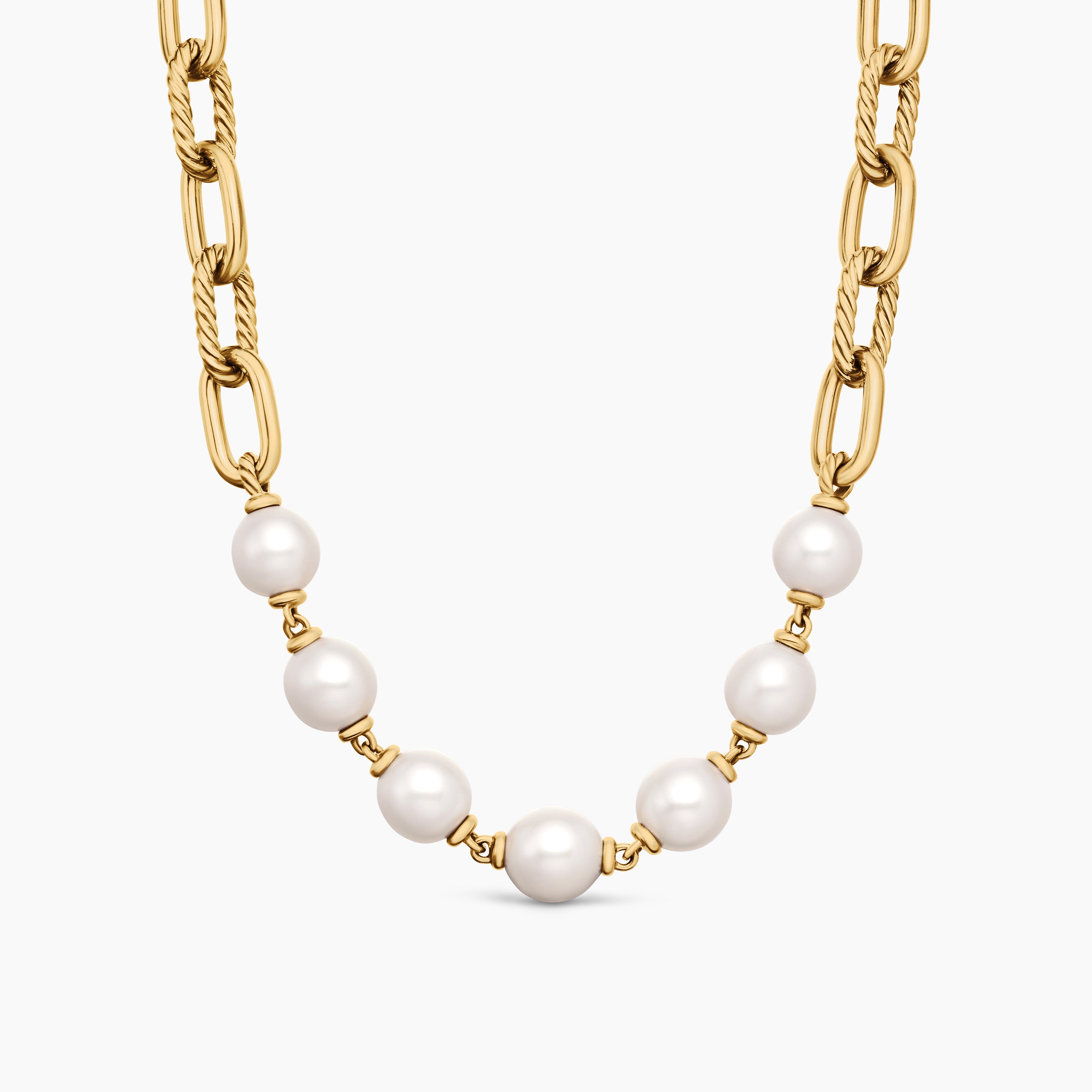 Collier cha&icirc;ne de perles DY Madison&reg; en or jaune 18 carats avec perles, 13 mm femme 