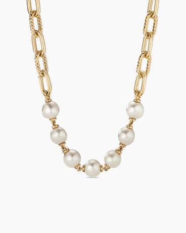 DY Madison® Pearl Chain Necklace in 18K Yellow Gold with Pearls, 13mm