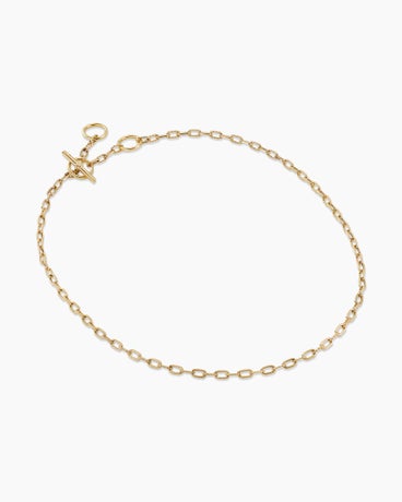 DY Madison® Three Ring Chain Necklace in 18K Yellow Gold, 3mm