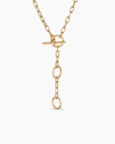 DY Madison® Three Ring Chain Necklace in 18K Yellow Gold, 3mm