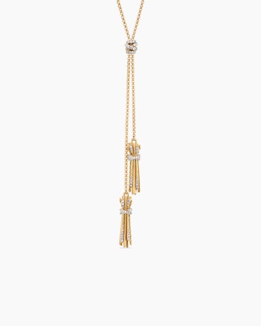 Angelika™ Tassel Necklace in 18K Yellow Gold with Diamonds, 71mm