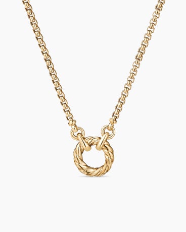 Cable Amulet Vehicle Box Chain Necklace in 18K Yellow Gold, 2.7mm