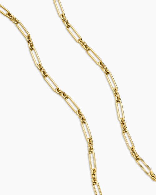 Womens Lexington Chain Necklace in 18K Yellow Gold, 4.5mm