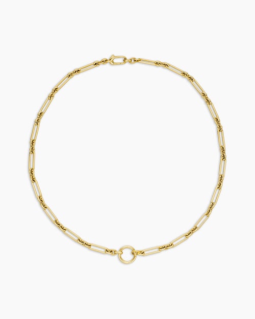 Womens Lexington Chain Necklace in 18K Yellow Gold, 4.5mm