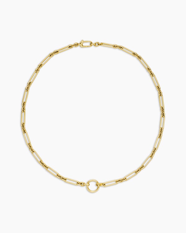 Collier chaîne Lexington en or jaune 18 carats, 4,5 mm