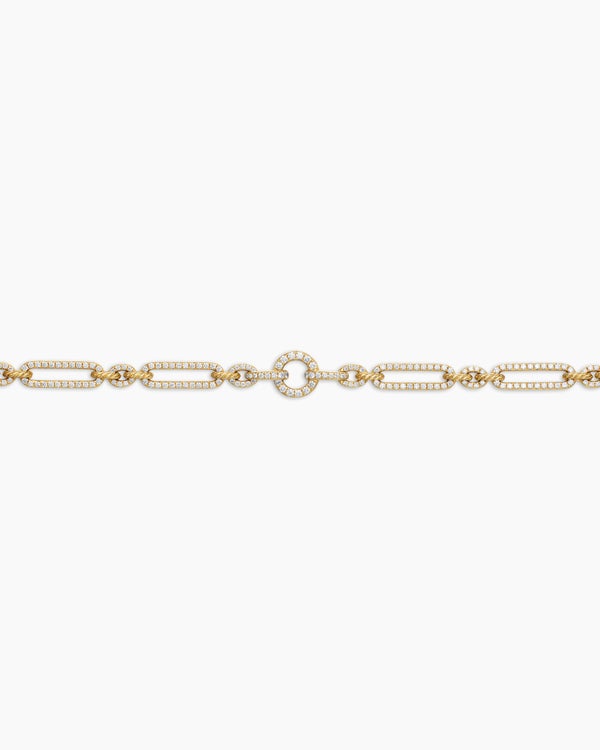 Lexington Chain Necklace in 18K Yellow Gold with Diamonds, 6.5mm