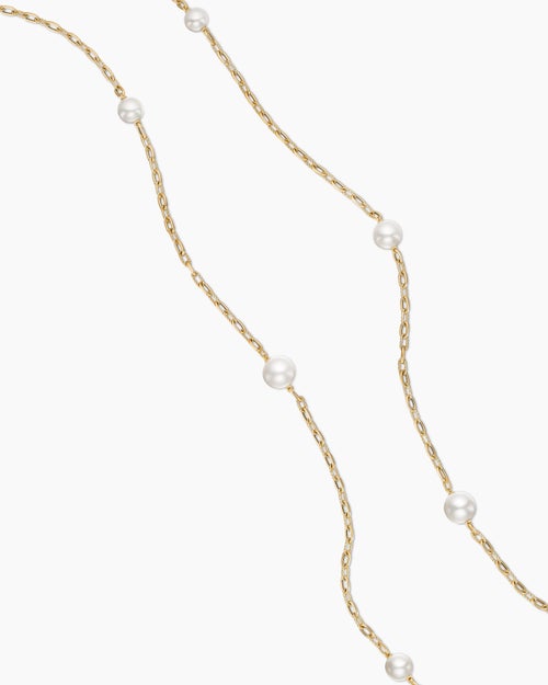 Womens DY Madison® Pearl Necklace in 18ct Yellow Gold with Pearls, 6.2mm