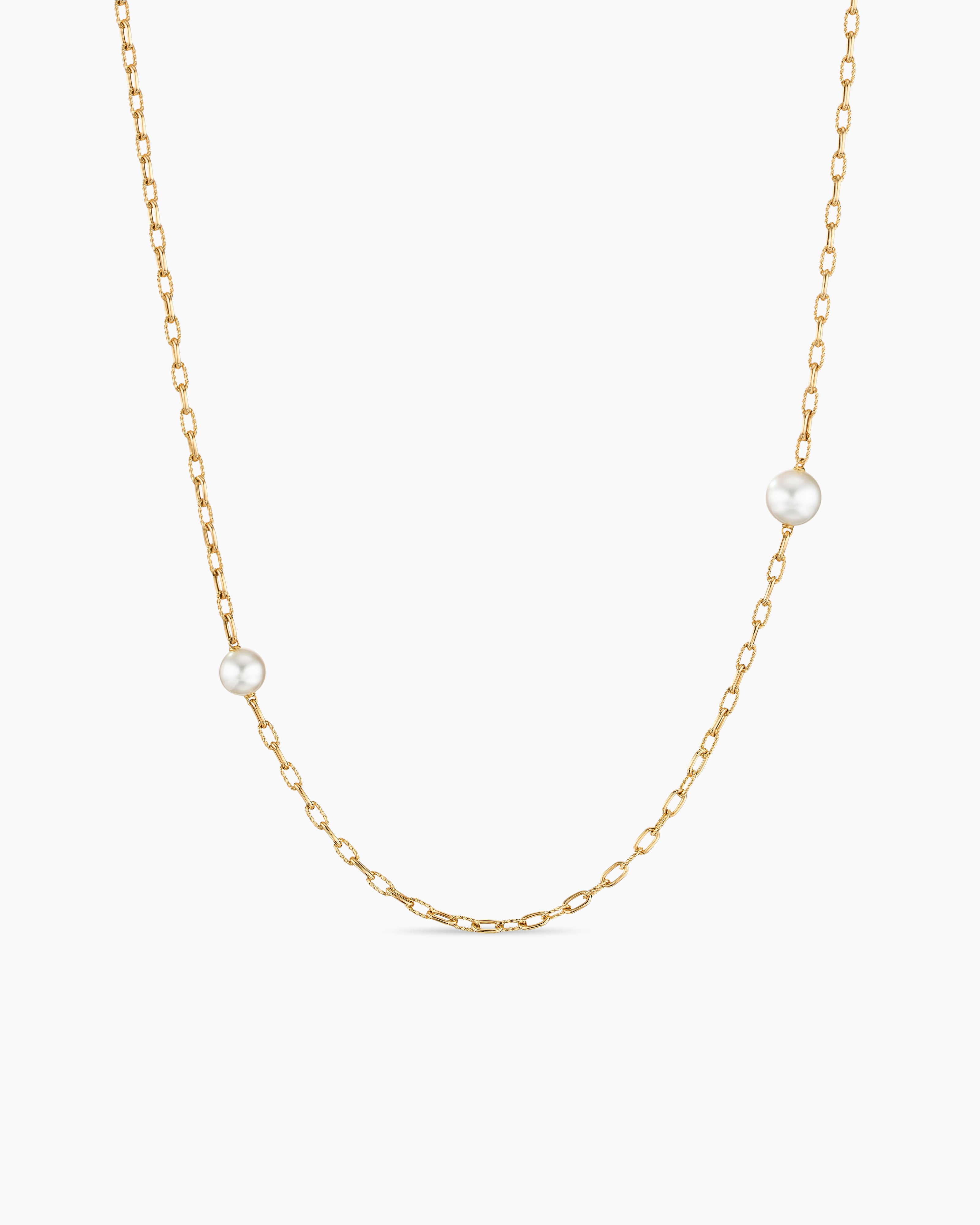 David Yurman DY Madison Toggle Chain Necklace with 18K Yellow Gold, 20