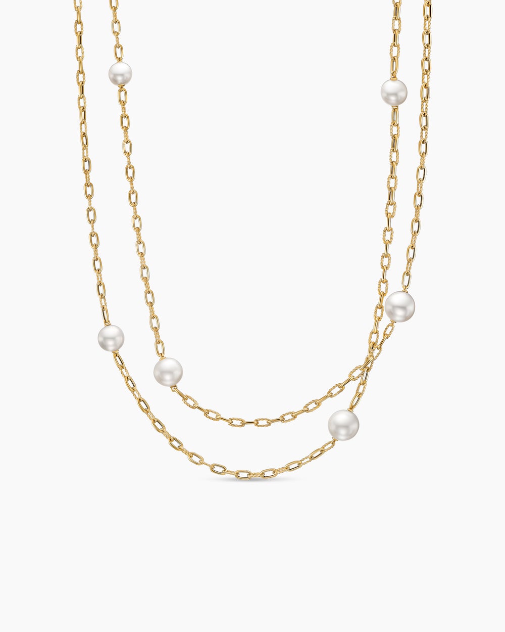 Womens DY Madison® Pearl Necklace in 18ct Yellow Gold with Pearls, 6.2mm