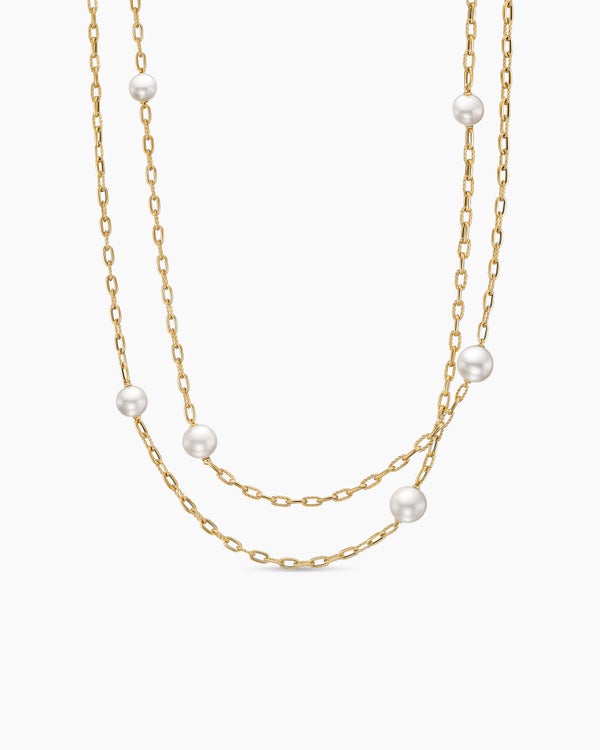 DY Madison® Pearl Necklace in 18K Yellow Gold with Pearls, 6.2mm