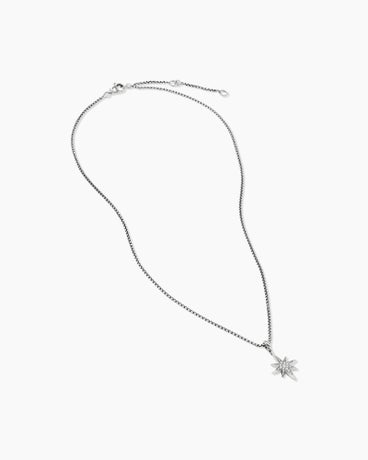 Cable Collectibles® North Star Necklace in Sterling Silver with Diamonds, 21.6mm