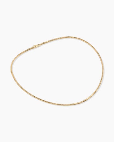 Sculpted Cable Necklace in 18K Yellow Gold, 2.6mm