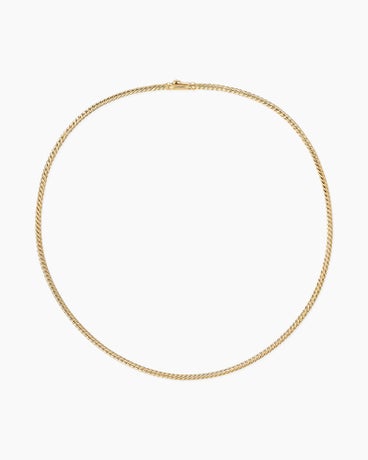 Sculpted Cable Necklace in 18K Yellow Gold, 2.6mm
