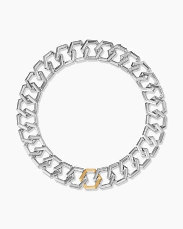 Carlyle™ Necklace in Sterling Silver with 18K Yellow Gold, 24mm