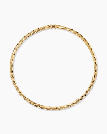 Cable Edge® Collar Necklace in 18K Yellow Gold, 5mm