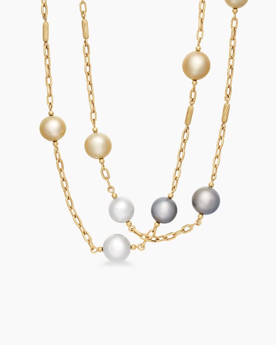 DY Madison Color Pearl Necklace in 18K Yellow Gold, 6.2mm