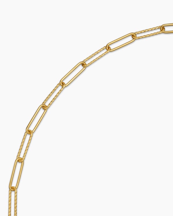 DY Madison Elongated Chain Necklace in 18K Yellow Gold, 3.5mm