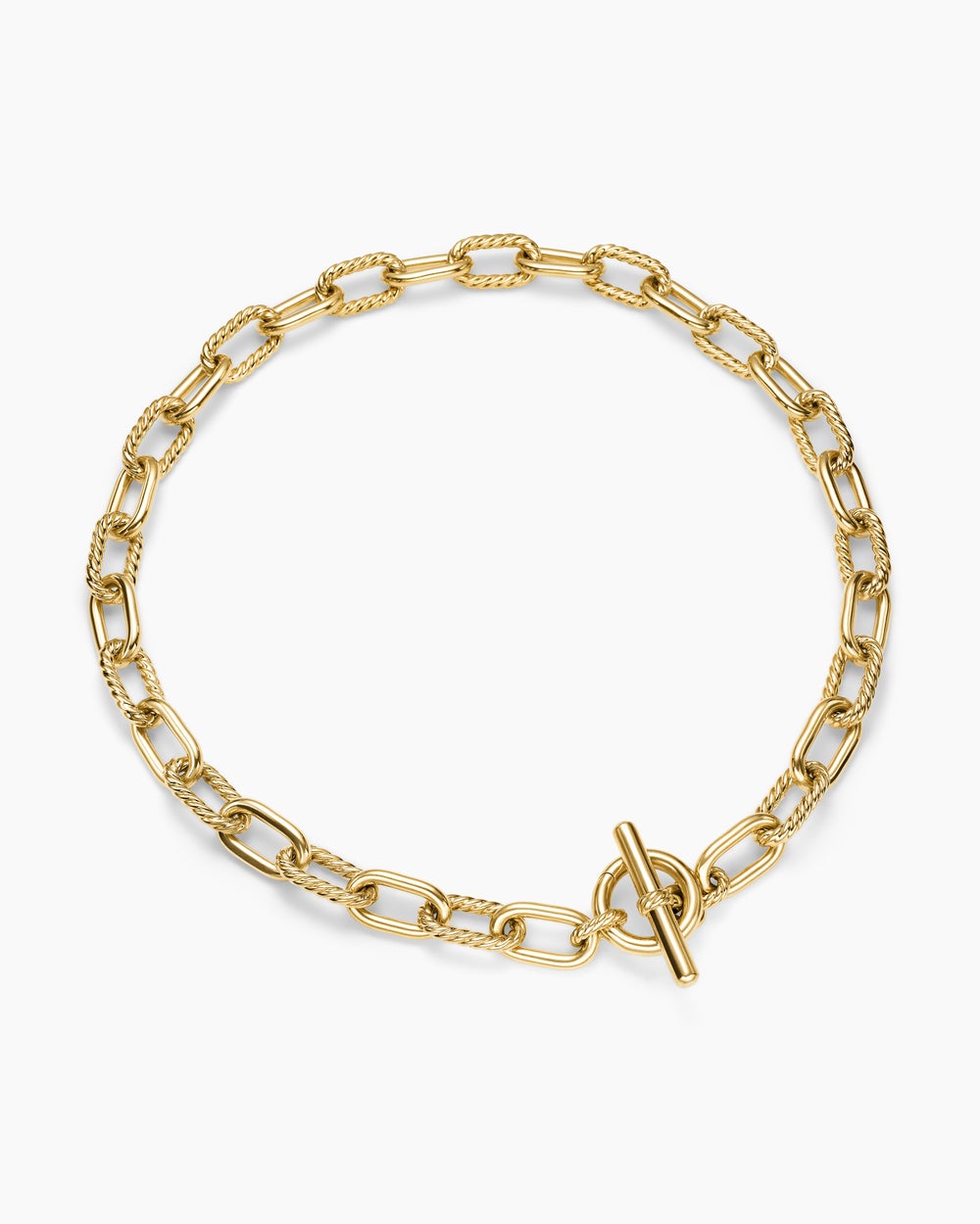 Womens DY Madison Toggle Chain Necklace in 18K Yellow Gold, 11mm