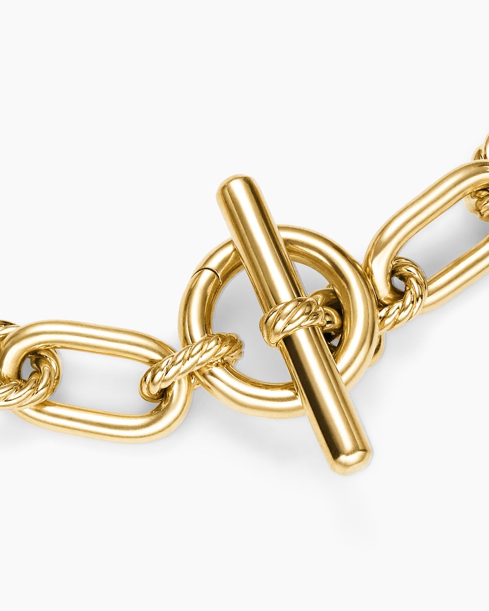 Womens DY Madison Toggle Chain Necklace in 18K Yellow Gold, 11mm