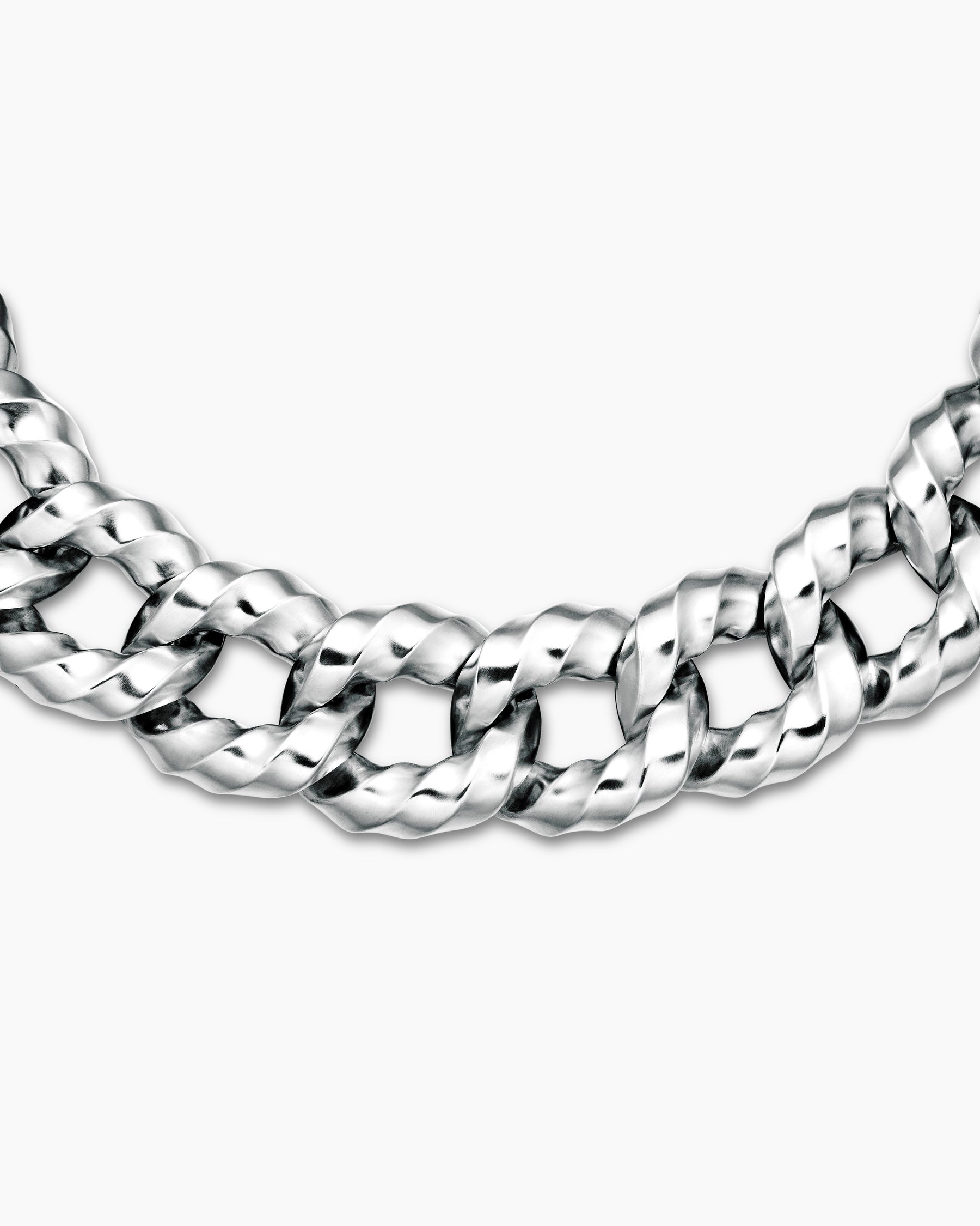 Cable Edge Curb Chain Necklace in Sterling Silver, 23mm David Yurman