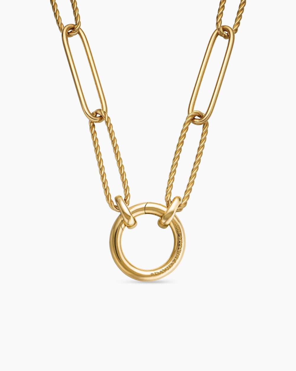 Collier chaîne allongée DY Madison® en or jaune 18 carats, 5 mm femme