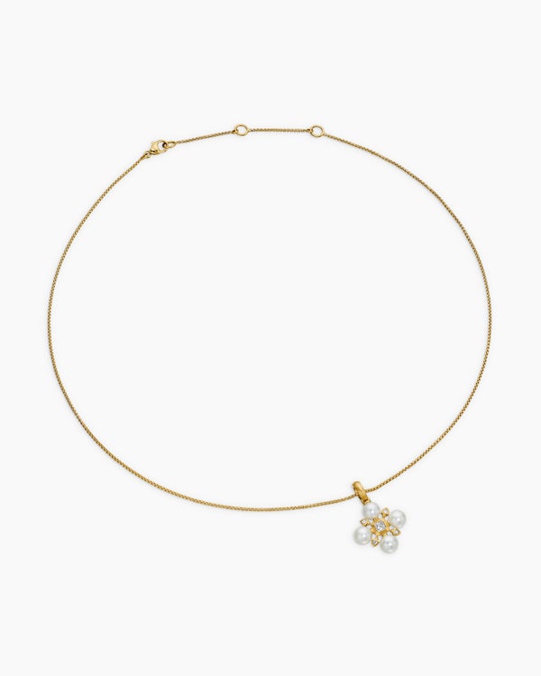 Collier de perles Renaissance® en or jaune 18 carats avec perles et diamants, 20 mm