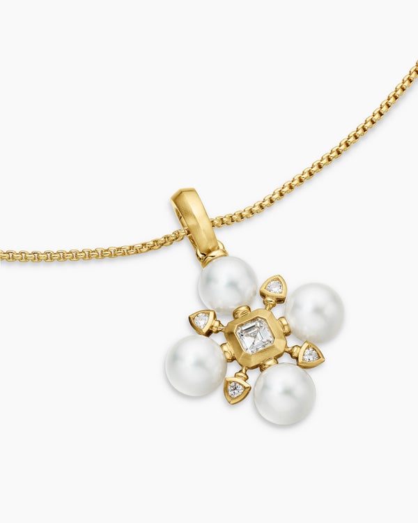 Collier de perles Renaissance® en or jaune 18 carats avec perles et diamants, 20 mm