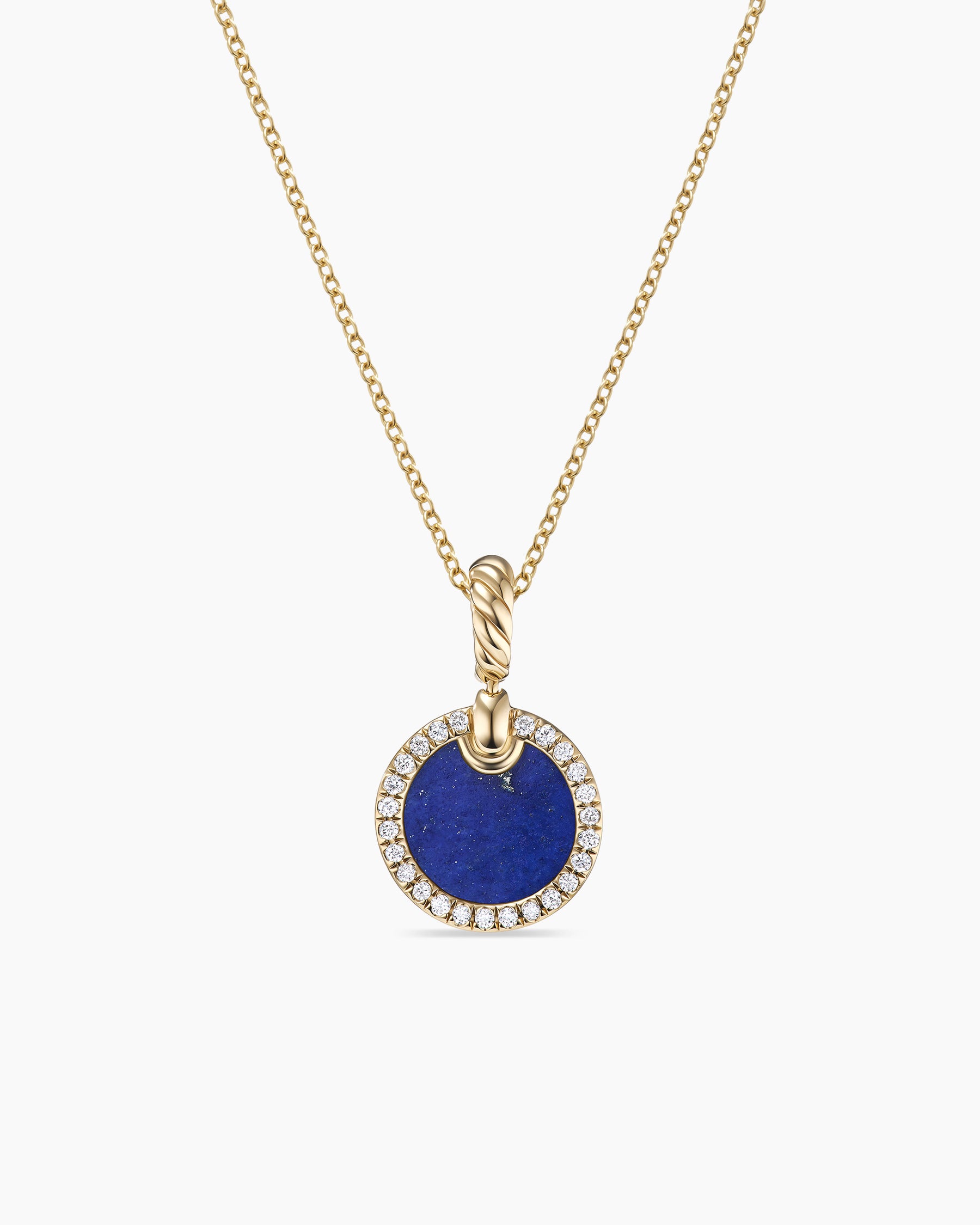 Petite DY Elements® Pendant Necklace in 18K Yellow Gold with Lapis