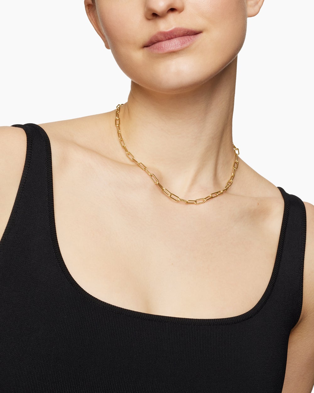 Womens DY Madison® Chain Necklace in 18ct Yellow Gold, 4mm