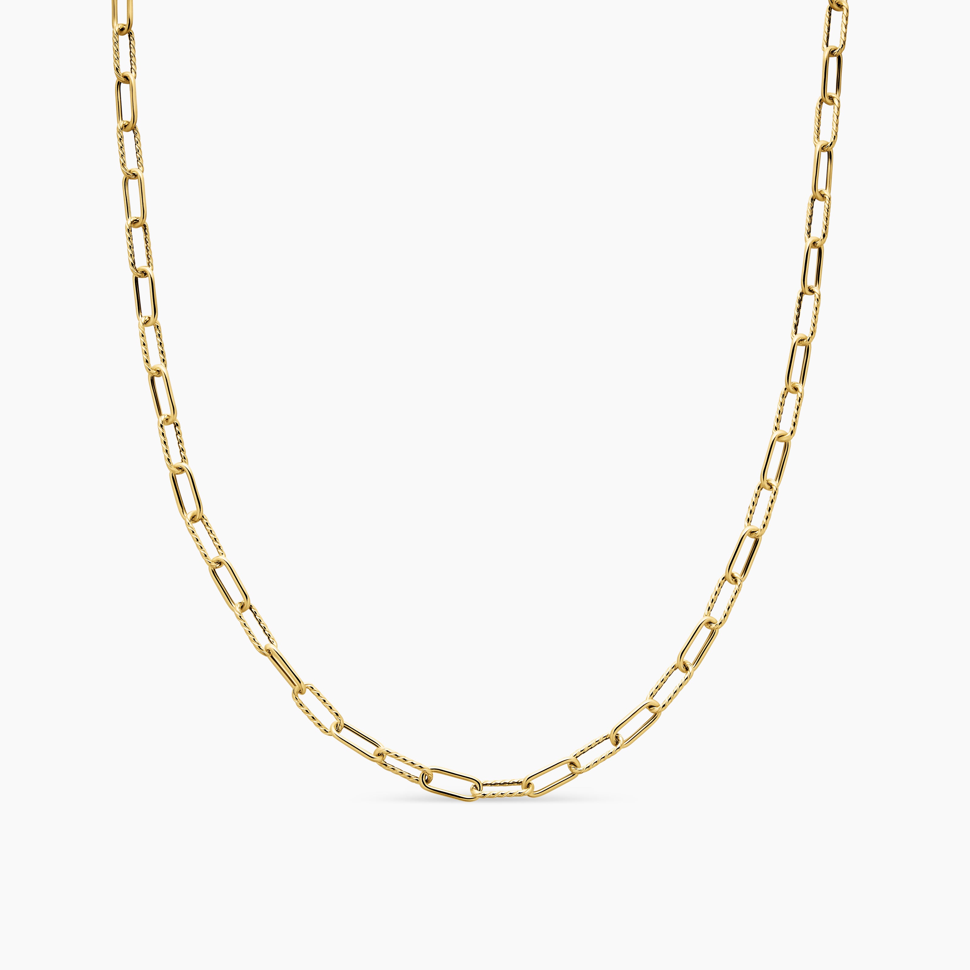 Womens DY Madison Chain Necklace in 18K Yellow Gold, 4mm