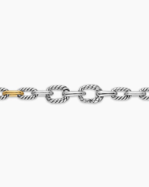 Womens DY Madison® Chain Necklace in Sterling Silver with 18ct Yellow Gold, 5.5mm