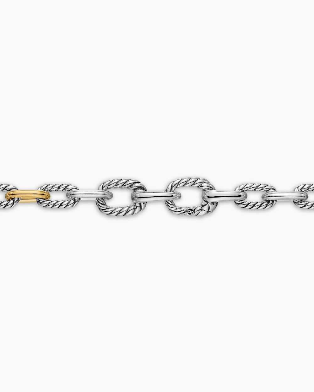 Womens DY Madison Chain Necklace in Sterling Silver with 18K Yellow Gold, 5.5mm