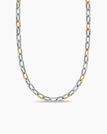 DY Madison® Chain Necklace in Sterling Silver with 18K Yellow Gold, 5.5mm