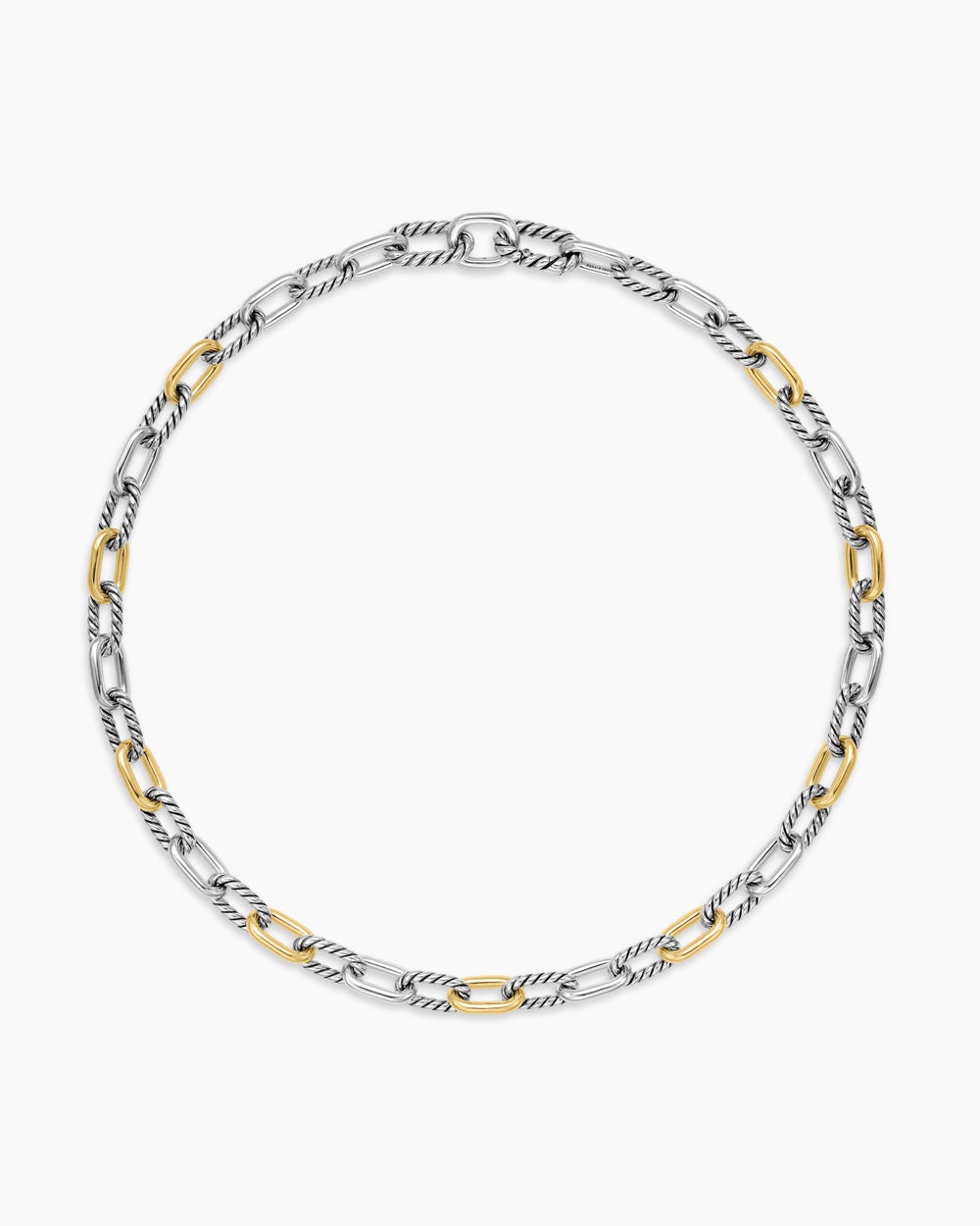 Collier chaîne DY Madison en argent sterling avec or jaune 18 carats, 8,5 mm pour femmes