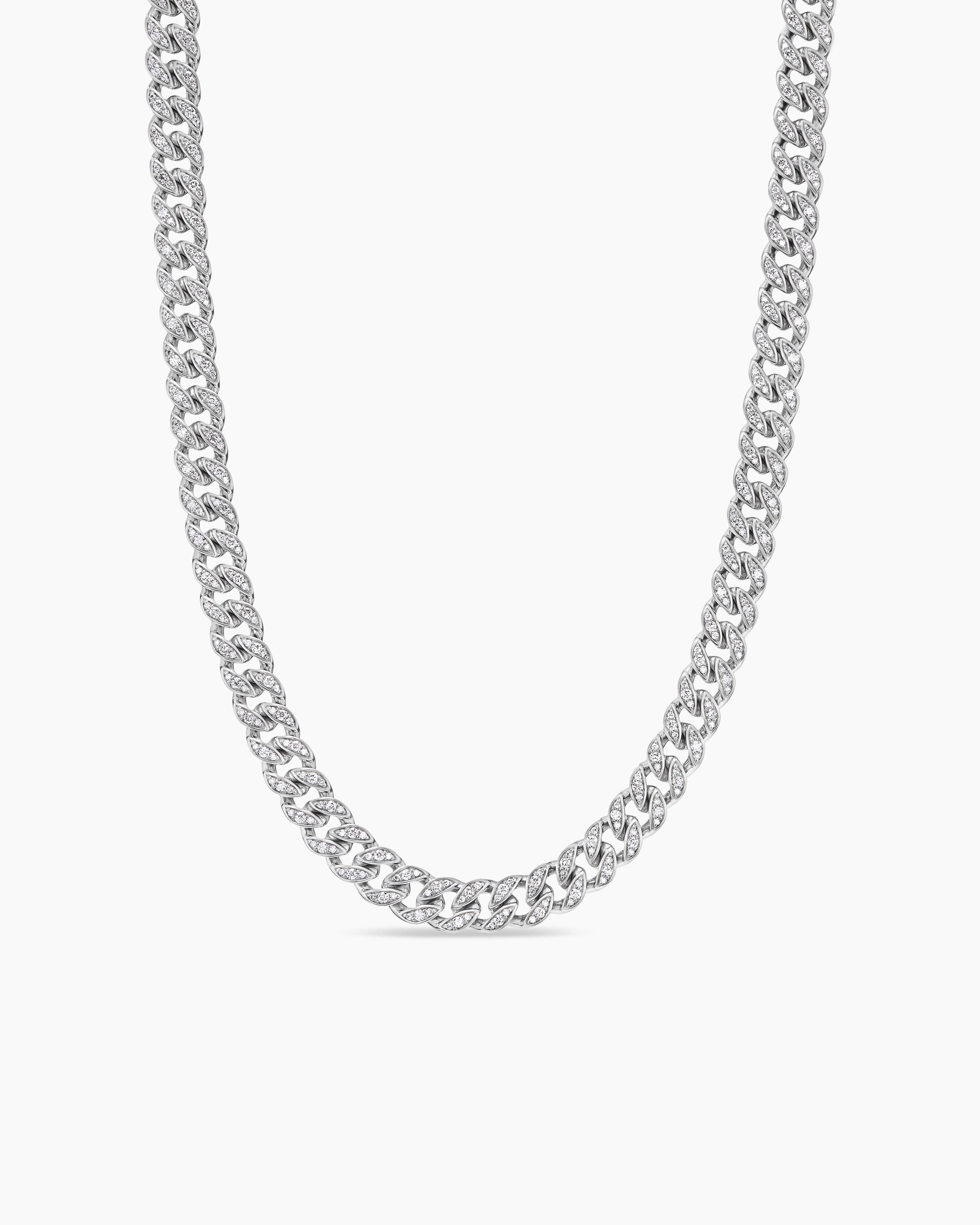 Curb Chain Necklace, Sterling silver