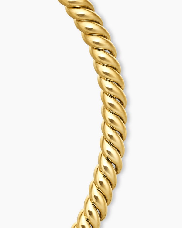 Sculpted Cable Necklace in 18K Yellow Gold, 8.5mm