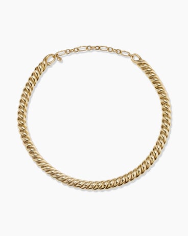 Sculpted Cable Necklace in 18K Yellow Gold, 8.5mm