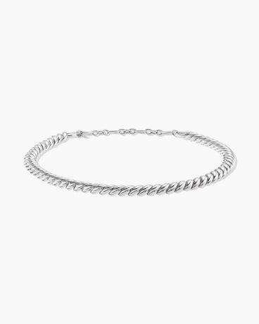 Sculpted Cable Necklace in Sterling Silver, 8.5mm