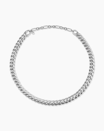 Sculpted Cable Necklace in Sterling Silver, 8.5mm