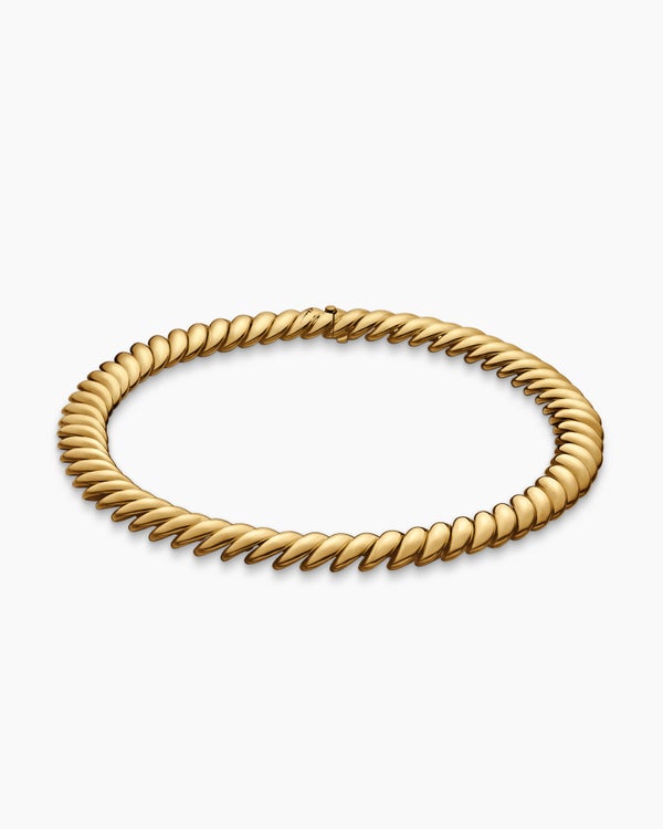 Sculpted Cable Necklace in 18K Yellow Gold, 14mm