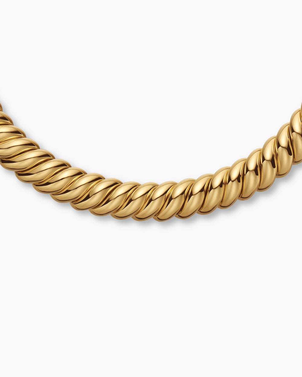 Collier Sculpted Cable en or jaune 18 carats, 14 mm femme