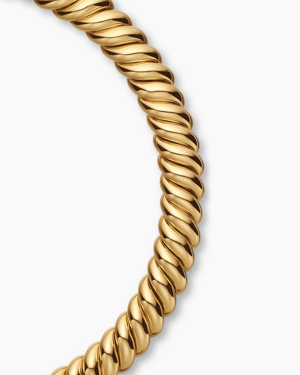 Collier Sculpted Cable en or jaune 18 carats, 14 mm femme
