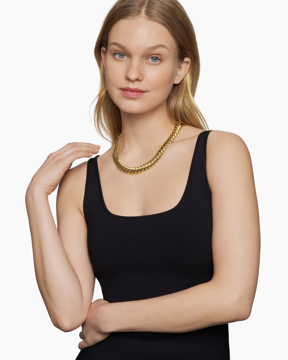 Collier Sculpted Cable en or jaune 18 carats, 14 mm femme