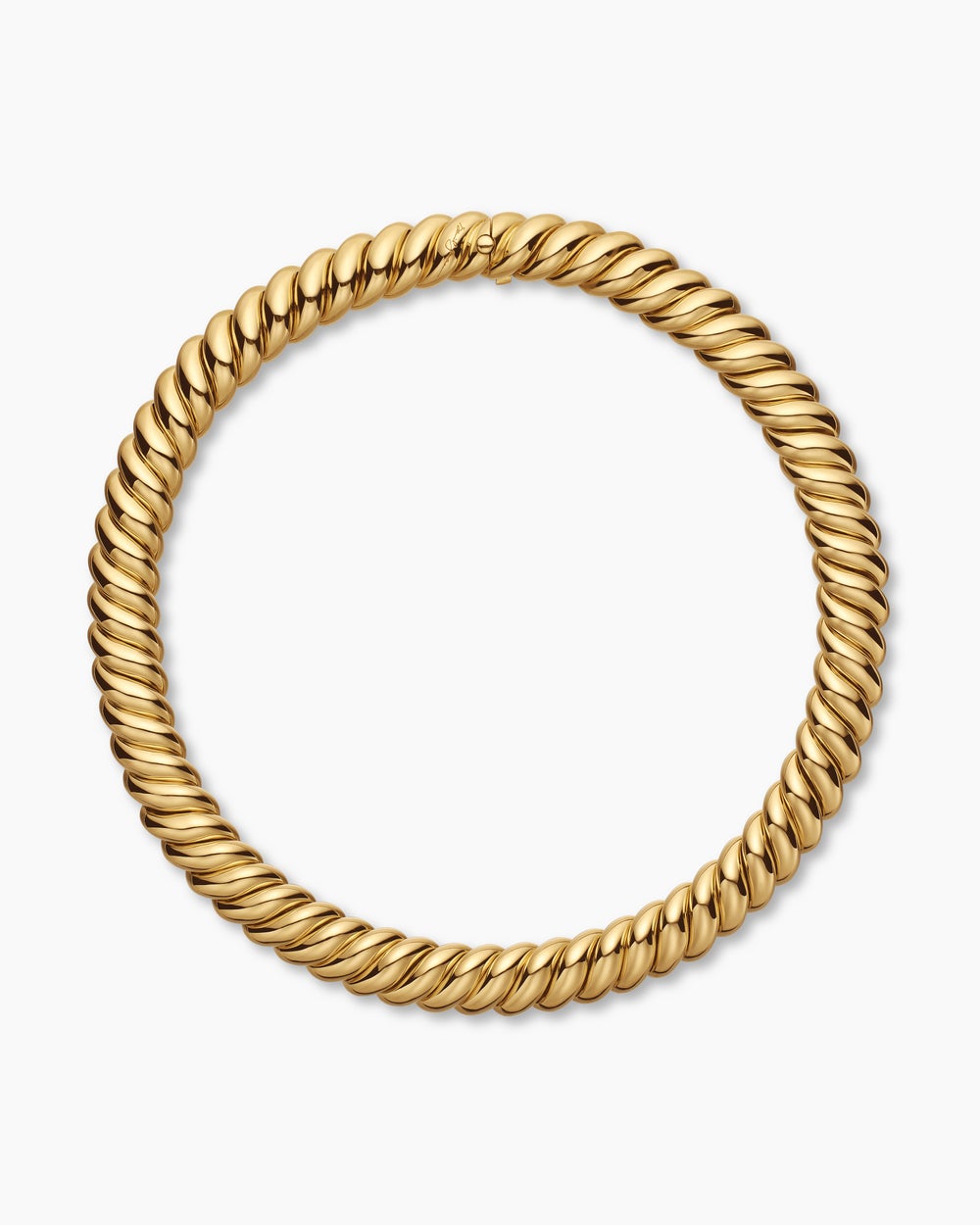 Collier Sculpted Cable en or jaune 18 carats, 14 mm femme