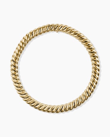 Sculpted Cable Necklace in 18K Yellow Gold, 14mm