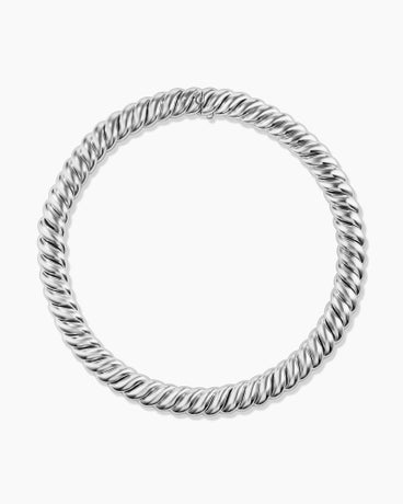 Sculpted Cable Necklace in Sterling Silver, 14mm