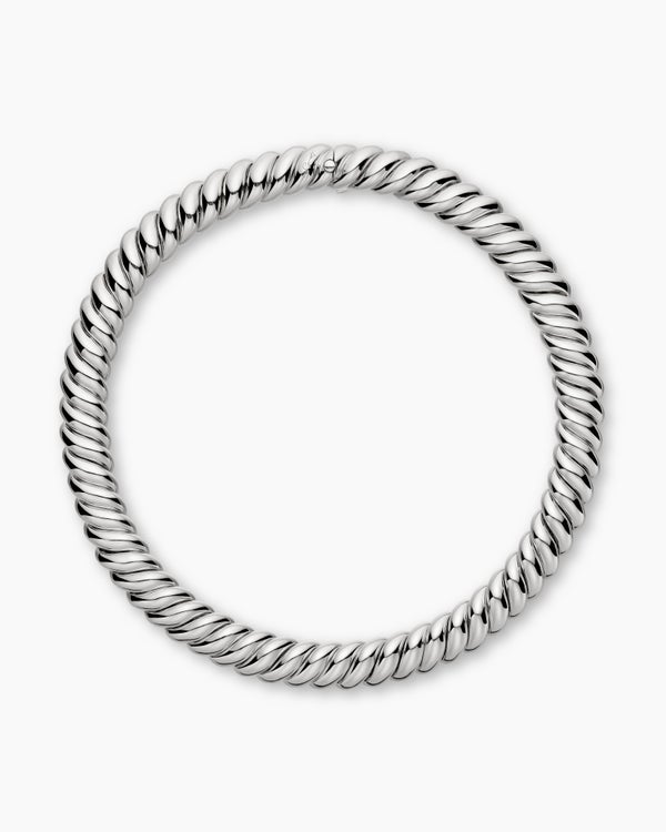 Sculpted Cable Necklace in Sterling Silver, 14mm